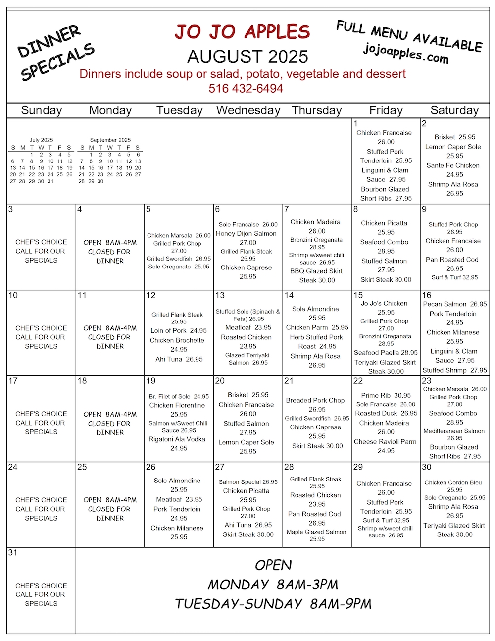 Our Specials
